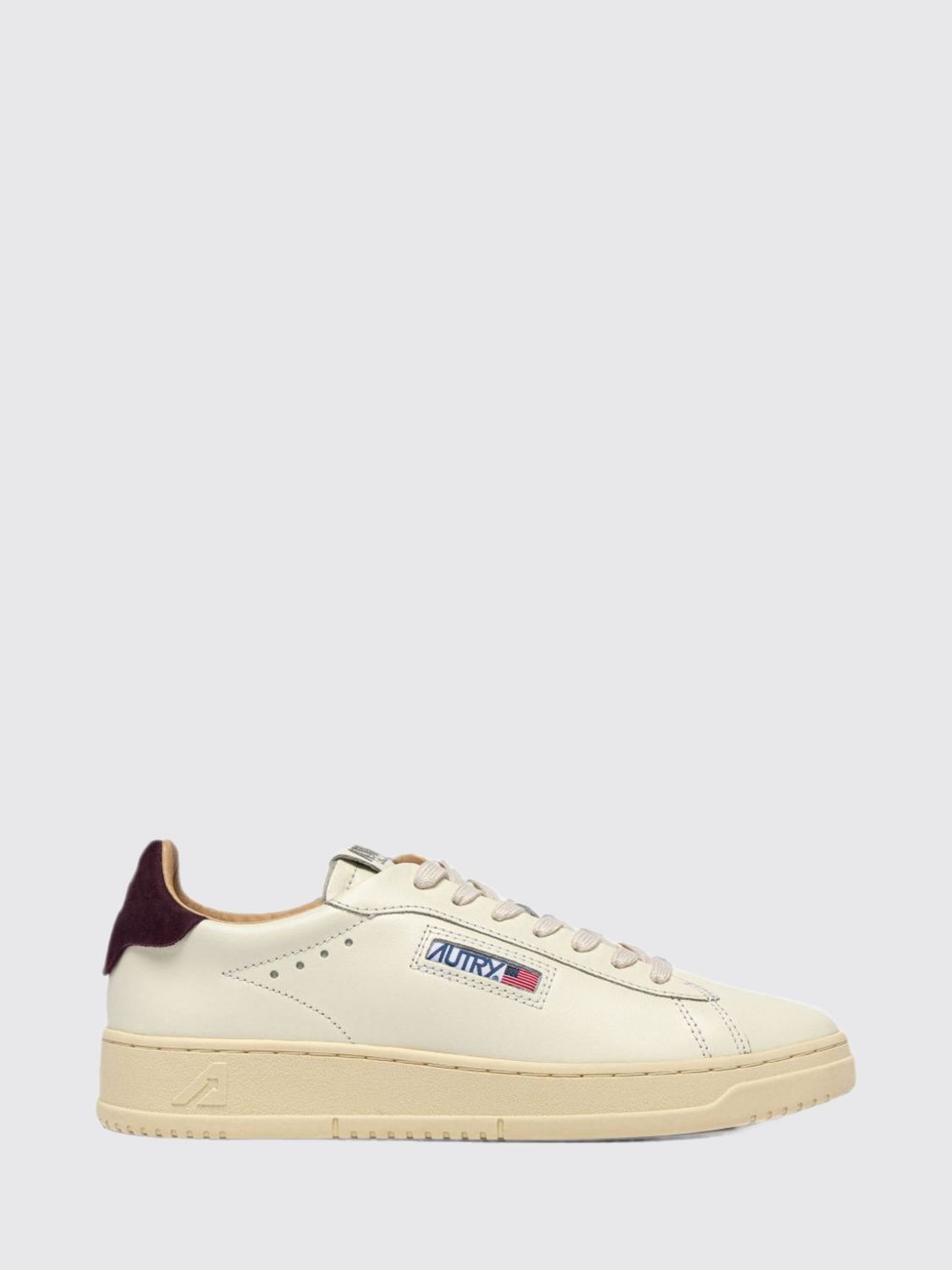 AUTRY Dallas Low zweifarbige Sneakers aus glattem Kalbsleder mit Logo