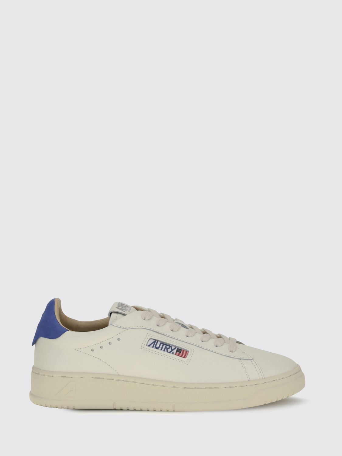 AUTRY Dallas Low zweifarbige Sneakers aus glattem Kalbsleder mit Logo