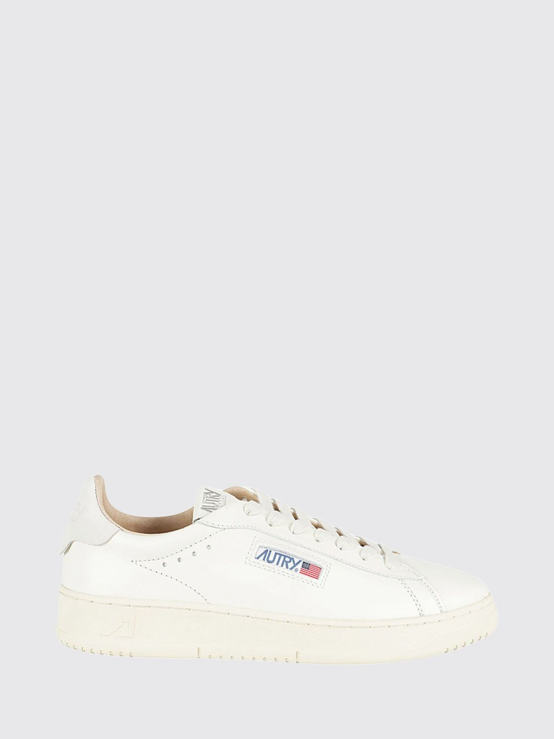 Autry Dallas Low Bicolor Smooth Calfskin Sneakers with Logo · 41