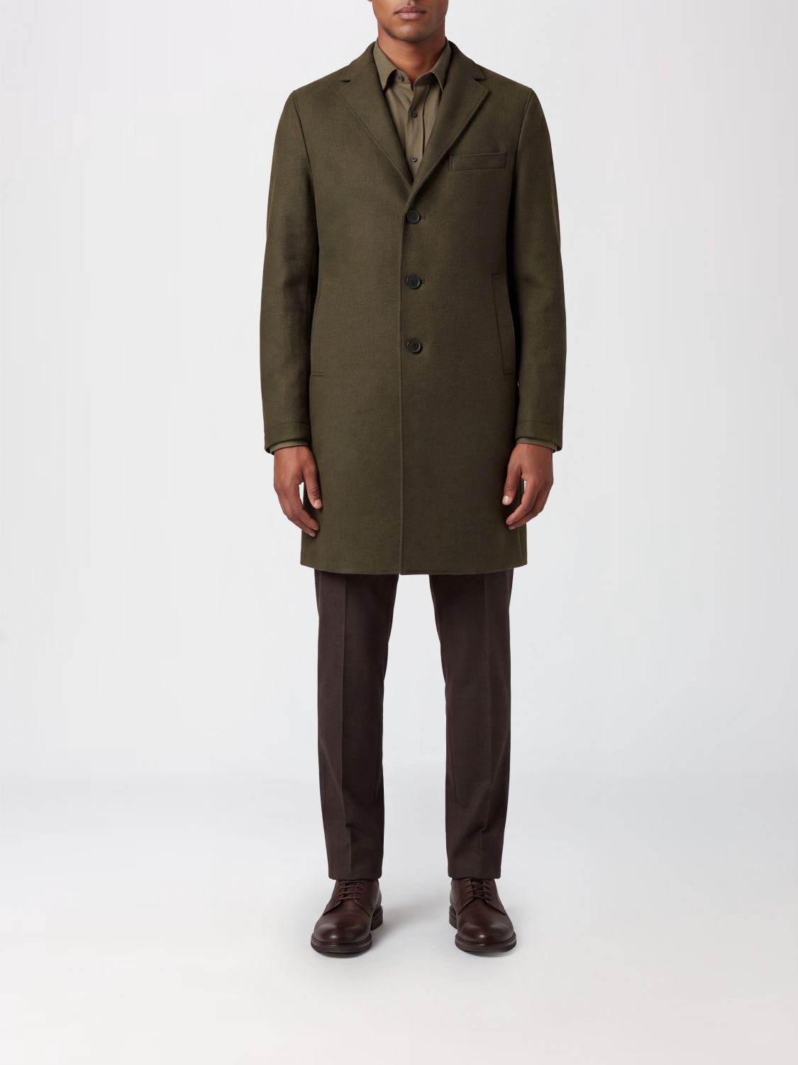 HARRIS WHARF LONDON Cappotto corto monopetto in 100% lana vergine con rever