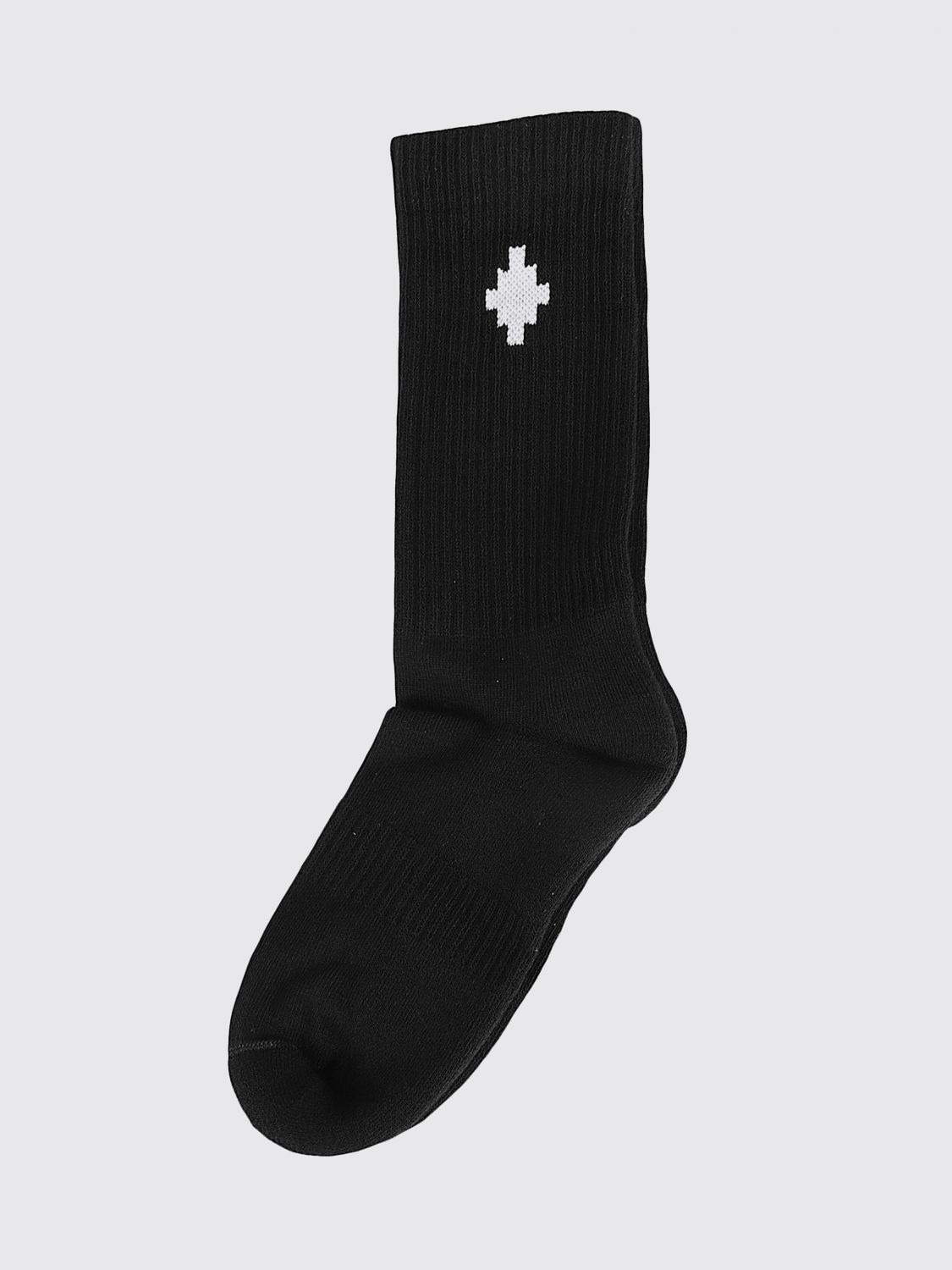 County of Milan Calze da bambino a coste in cotone stretch con logo jacquard
