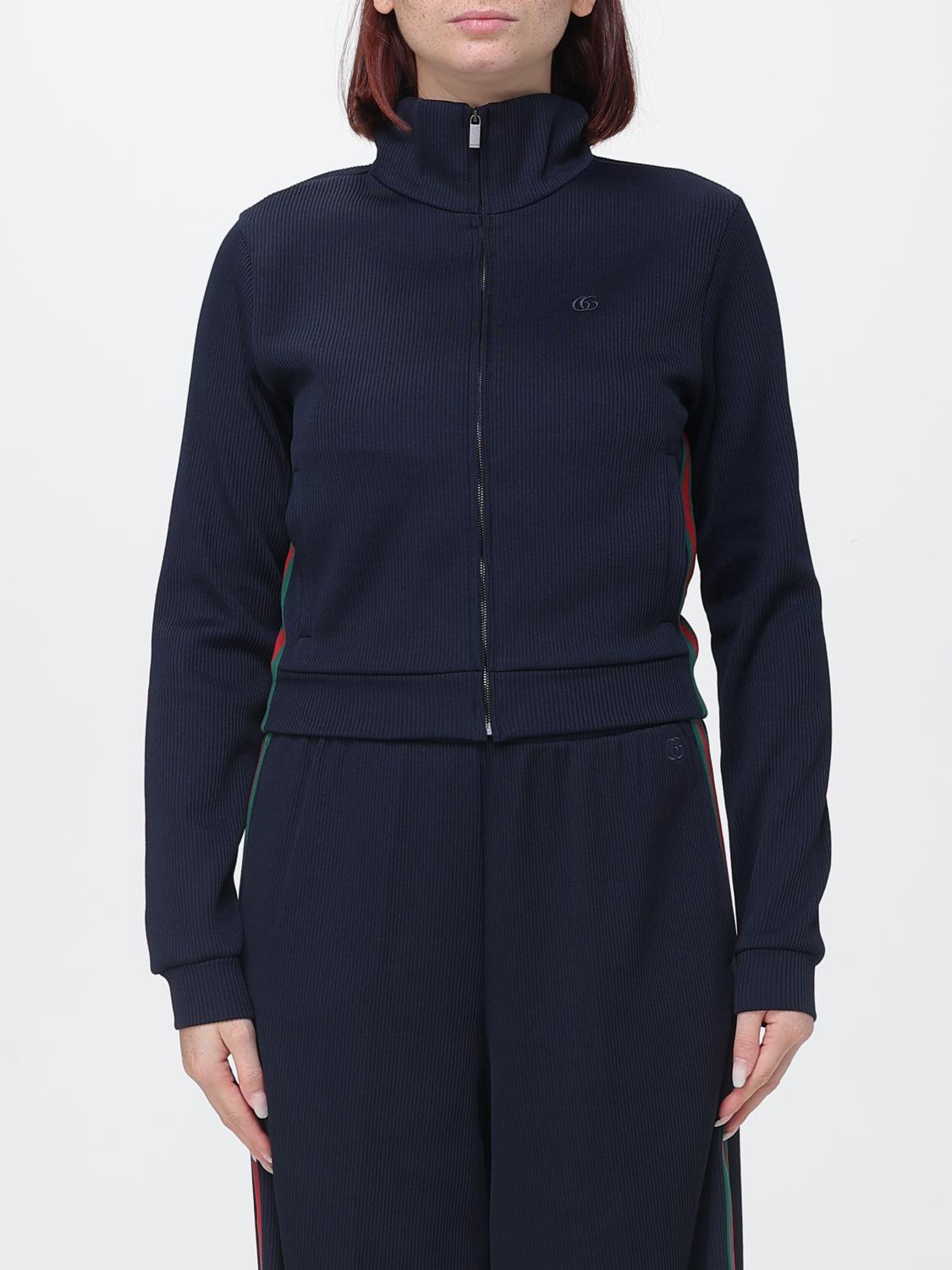 GUCCI Felpa slim fit in jersey tecnico con collo alto e nastro Web