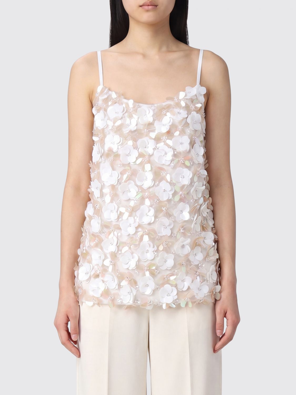 Erika Cavallini Top Woman Color White In Multi