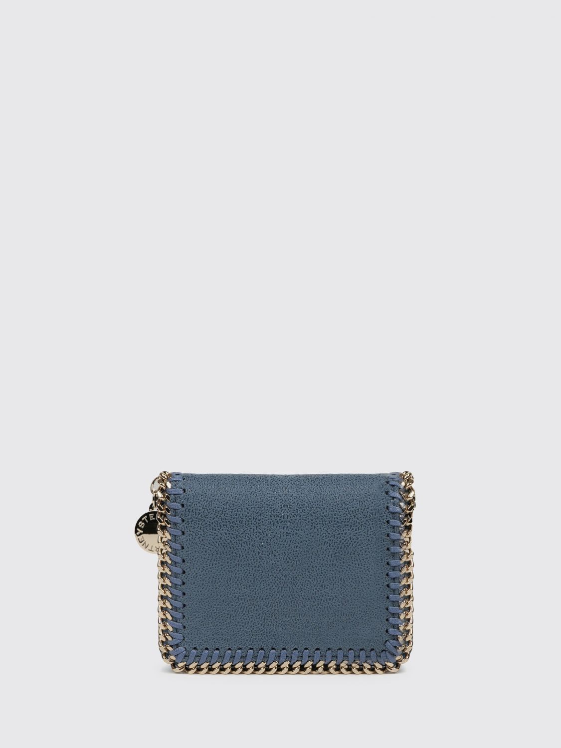 STELLA MCCARTNEY Portafoglio bifold in Eco Alter Mat con profili a catena
