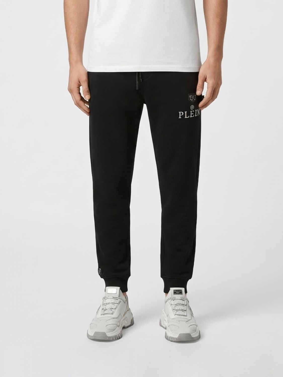 PHILIPP PLEIN Jersey Jogging Trousers with Elasticated Drawstring Waist