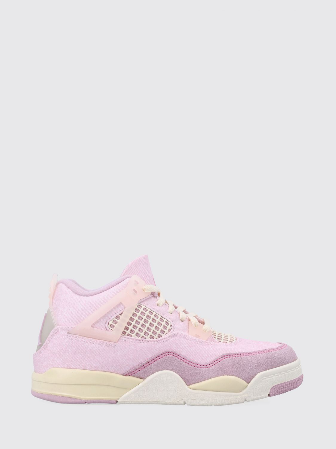 NIKE Air Jordan 4 Retro Bicolor Leather and Mesh High-Top Sneakers for Kids