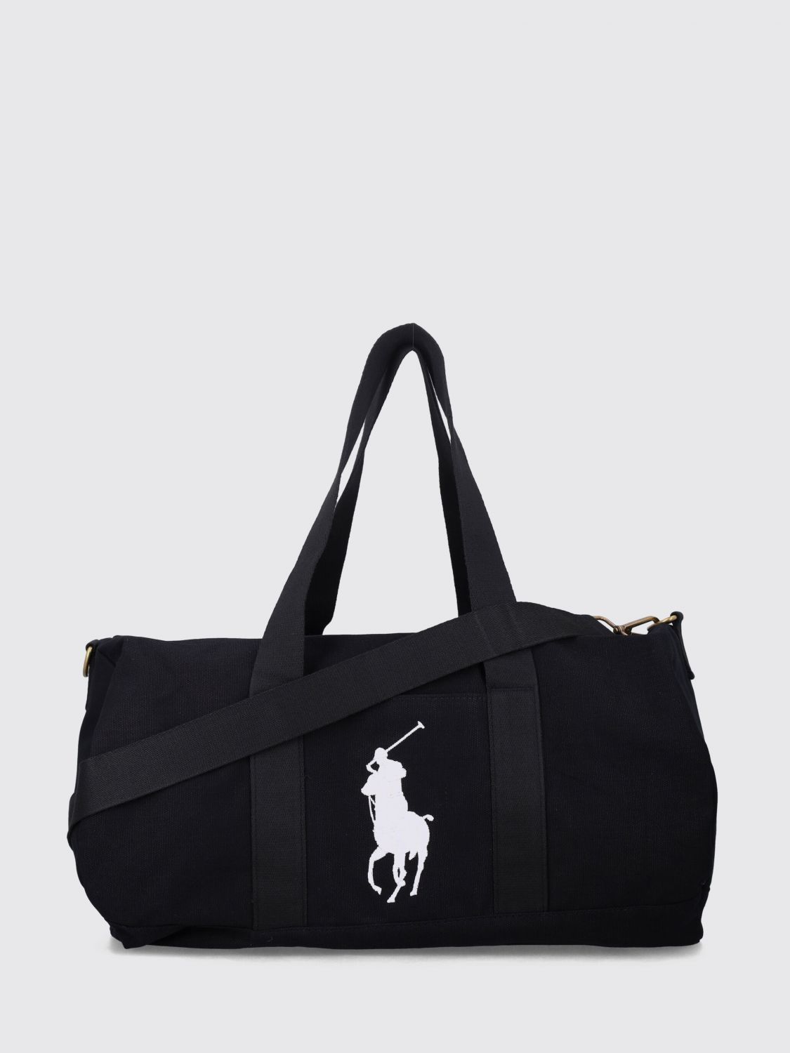 POLO RALPH LAUREN Borsa a cilindro da bambino in canvas di cotone con logo