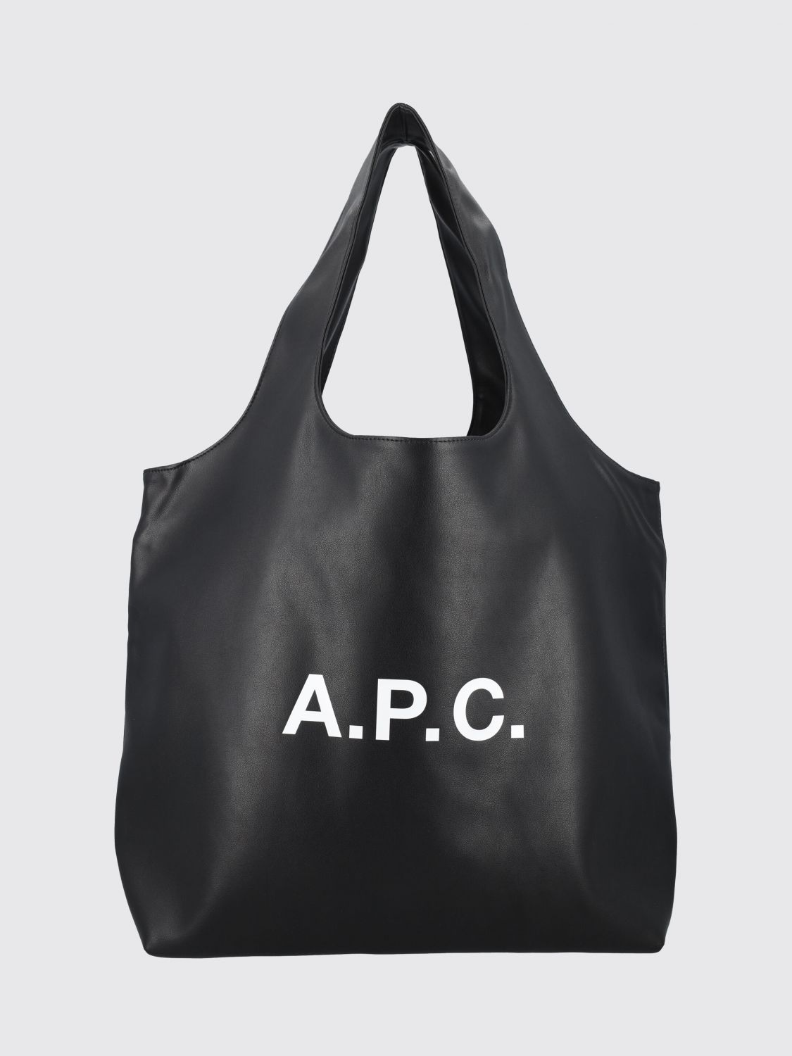 A. P.C. Large Ninon Tote Bag in Recycled Materials with Printed Logo A. P.C. Large Ninon Tote Bag in Recycled Materials with Printed Logo