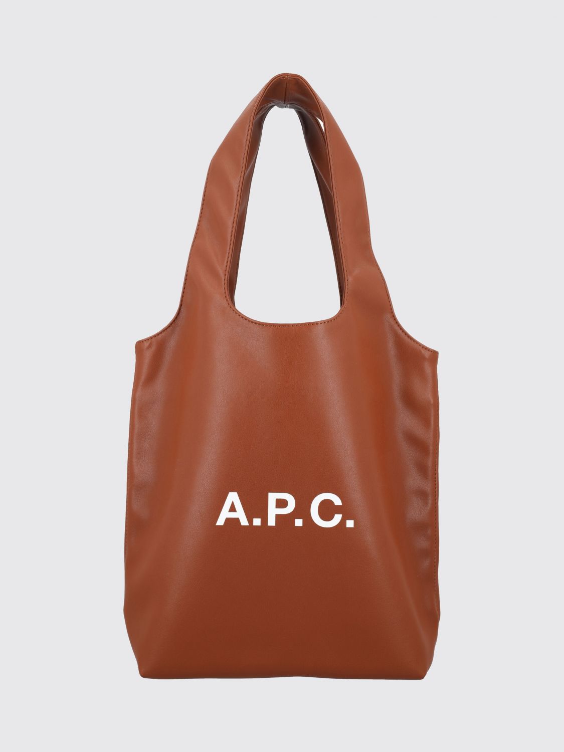 A. P.C. Small Ninon Tote Bag in Recycled Materials with Printed Logo A. P.C. Small Ninon Tote Bag in Recycled Materials with Printed Logo