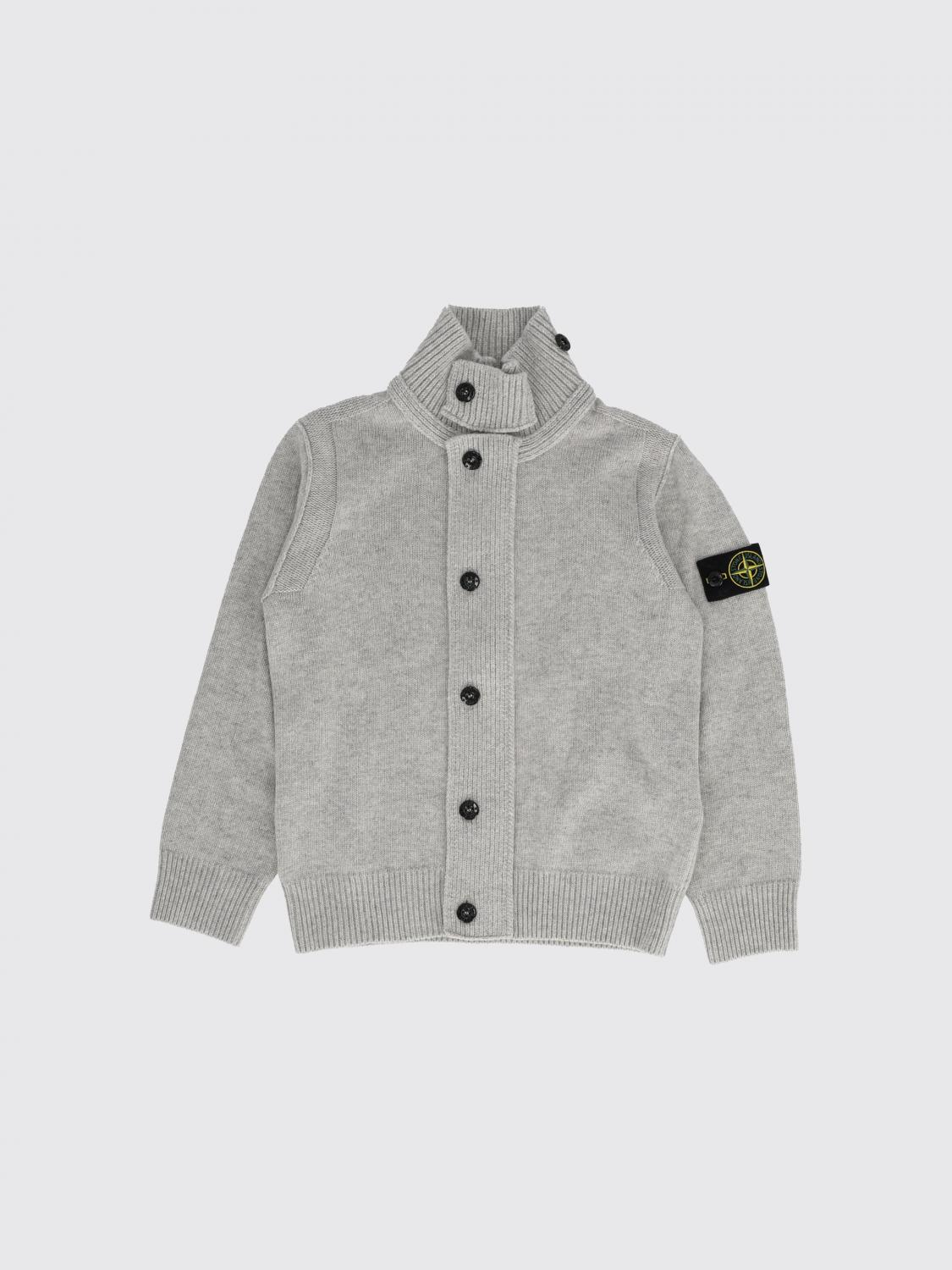 STONE ISLAND JUNIOR Rollkragen-Cardigan aus Woll-Kaschmir-Mischung für Jungen