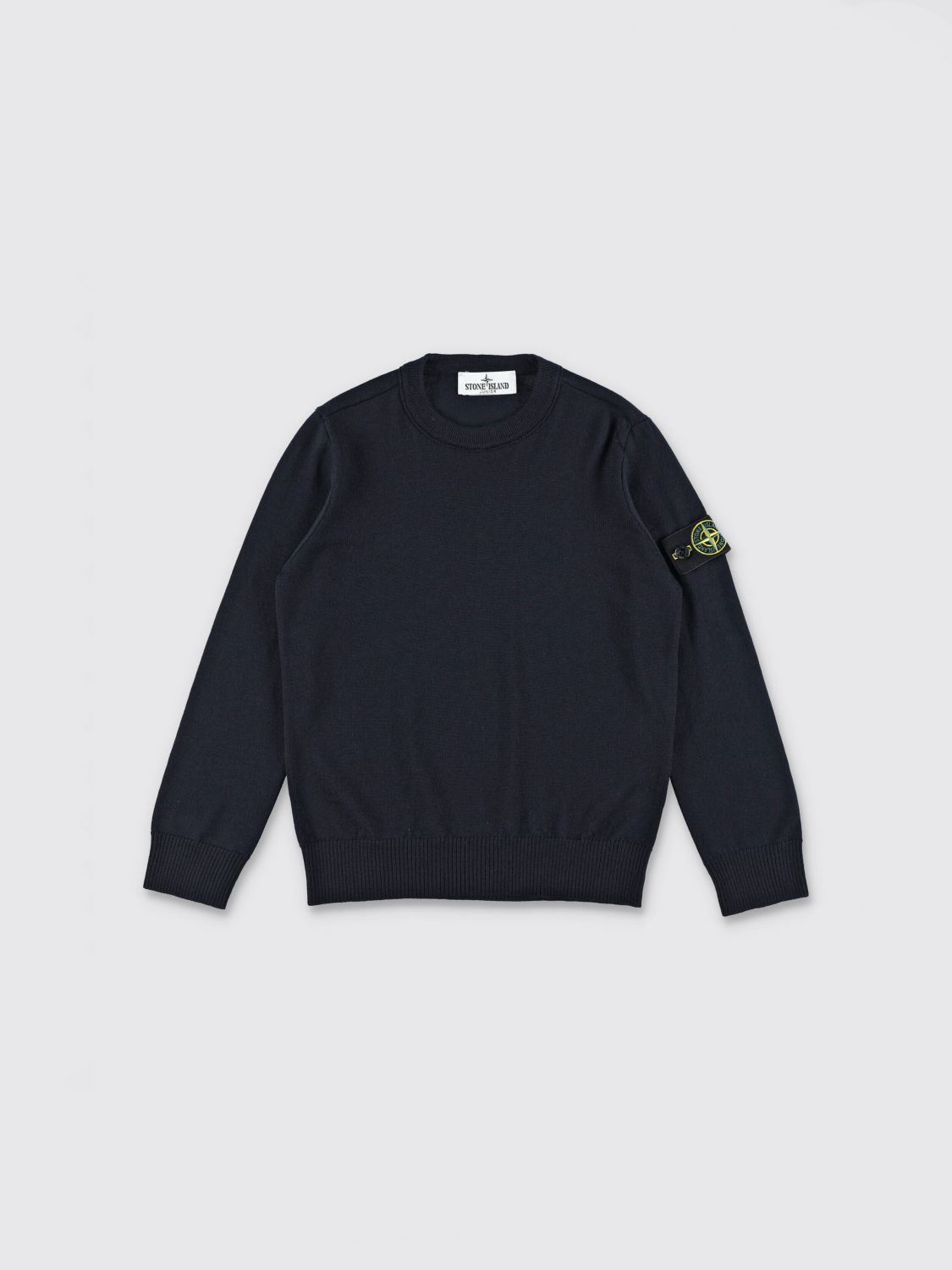STONE ISLAND JUNIOR Boy's Virgin Wool Crewneck Jumper　STONE ISLAND JUNIOR ボーイズ バージン ウール クルーネック ジャンパー STONE