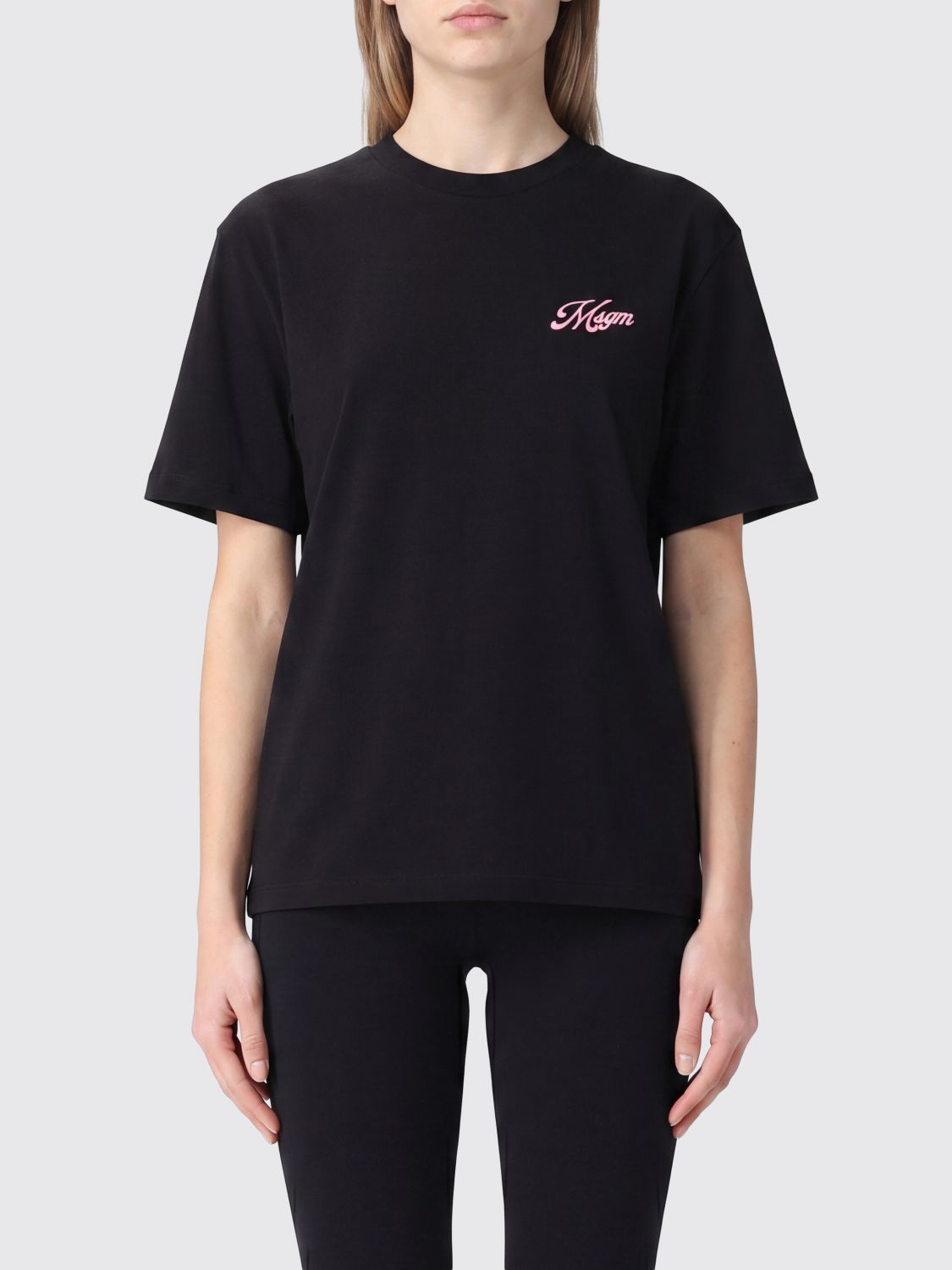 MSGM T-shirt in cotone con vestibilità relaxed e logo a contrasto