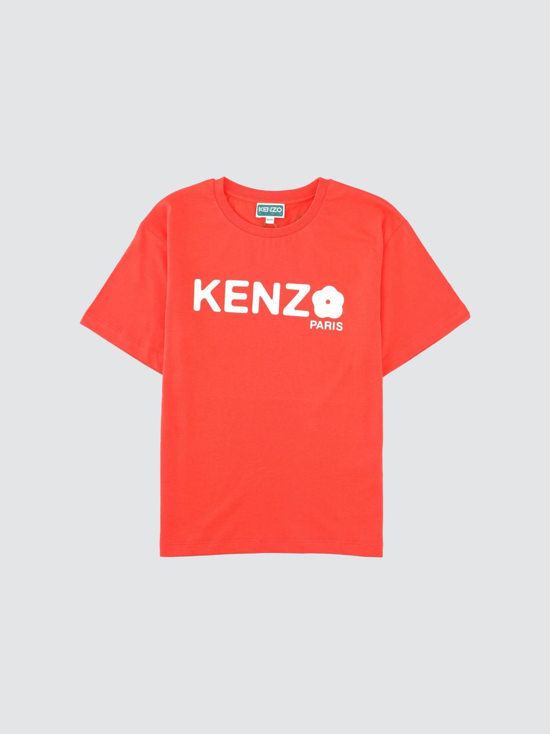 KENZO Boys' Contrast Logo Print Cotton T-shirt