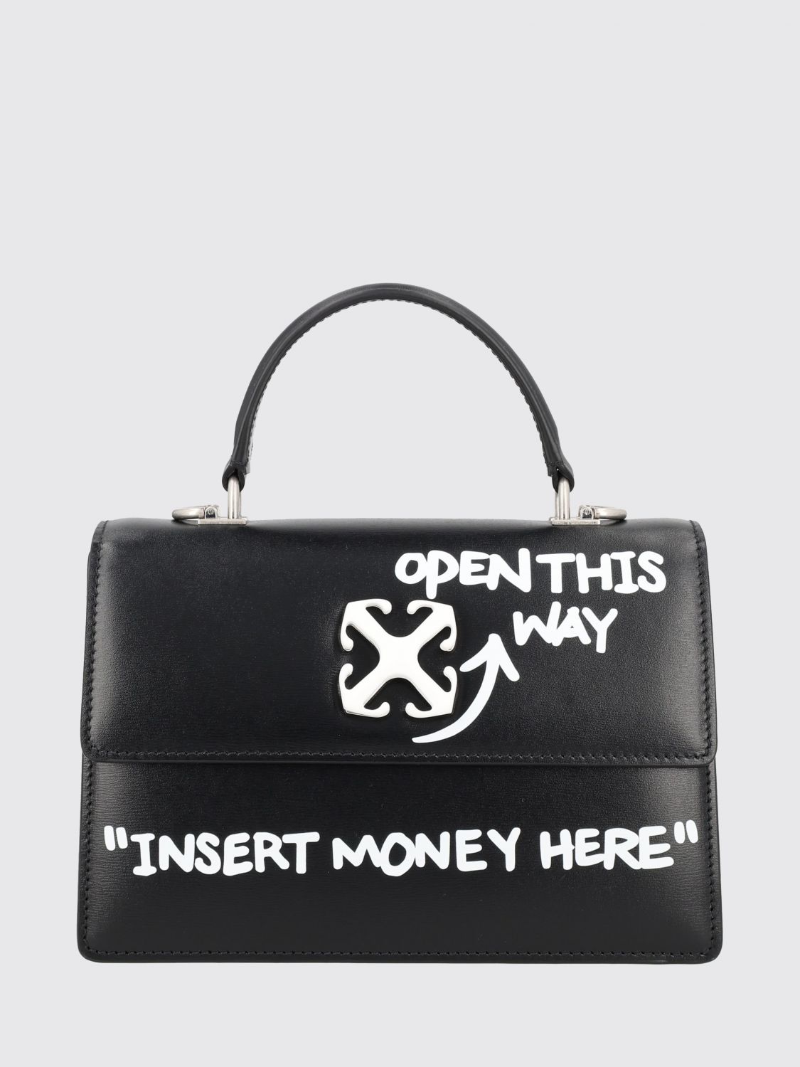 Off-White Off-White Jitney 1.4 Handbag in Smooth Leather with Arrow Logo　オフホワイト Jitney 1.4 ハンドバッグ スムース レザー アロー ロゴ