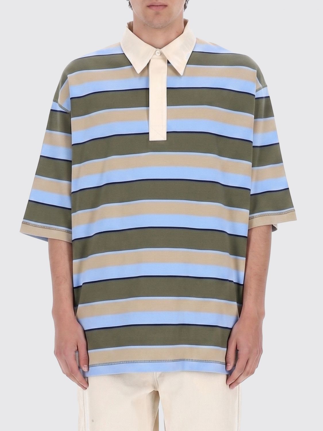 AMI PARIS Polo Shirt Men color Blue