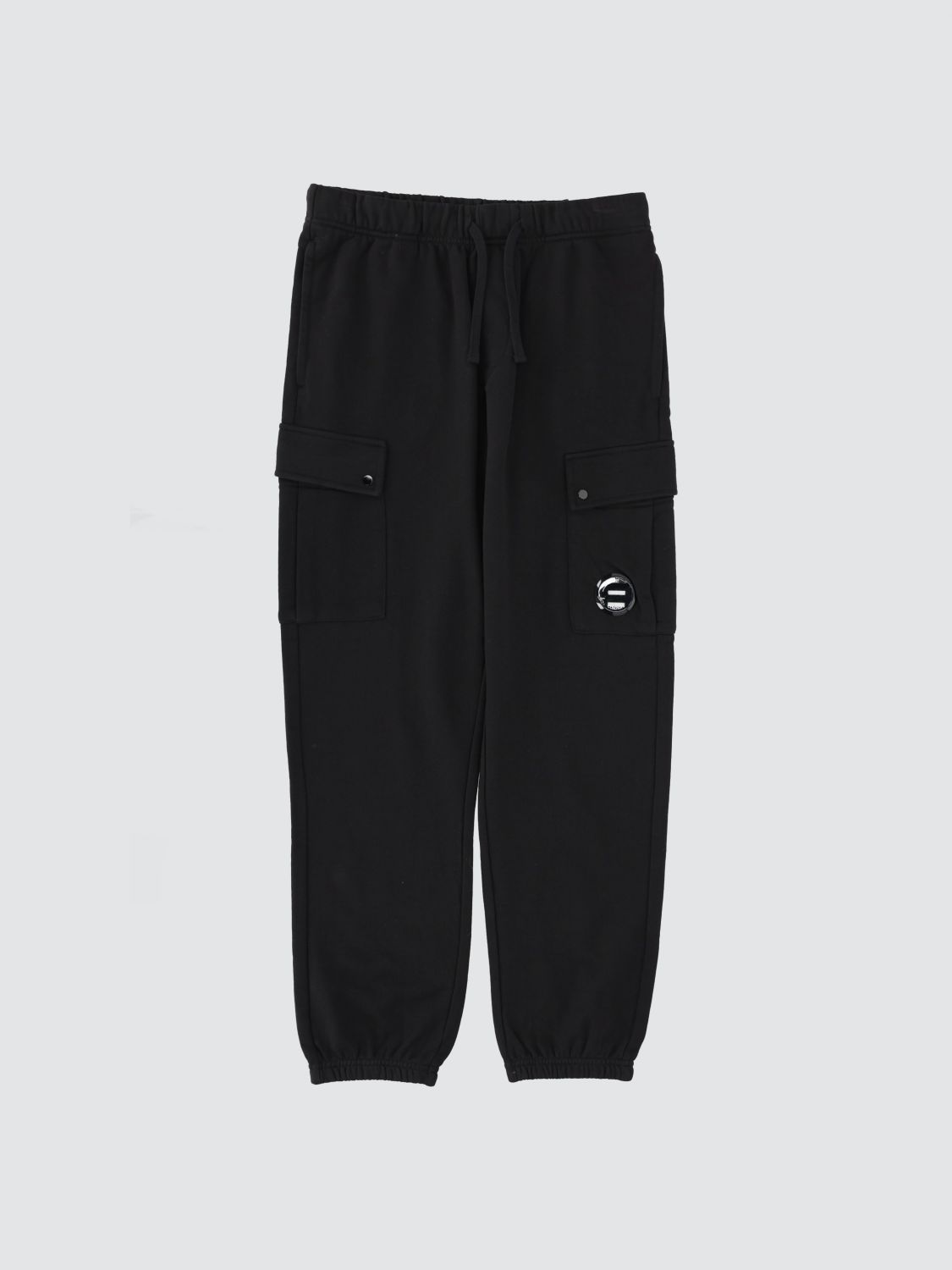 C. P. COMPANY Pantaloni cargo da bambino in cotone con vita elasticizzata