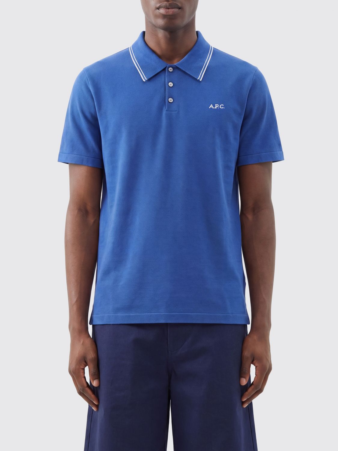 A. P.C. Short-Sleeved Cotton Polo Shirt with Contrast Logo　A.P.C.コントラストロゴ入り半袖コットンポロシャツ A.