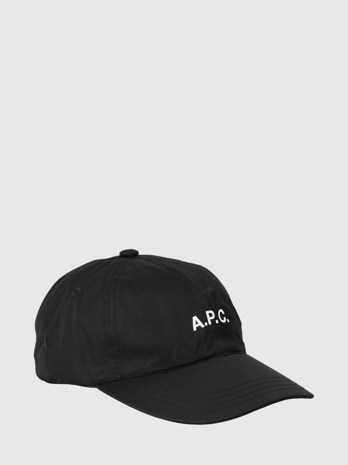 A. P.C. Cappello da baseball in poliestere con logo stampato e cinturino