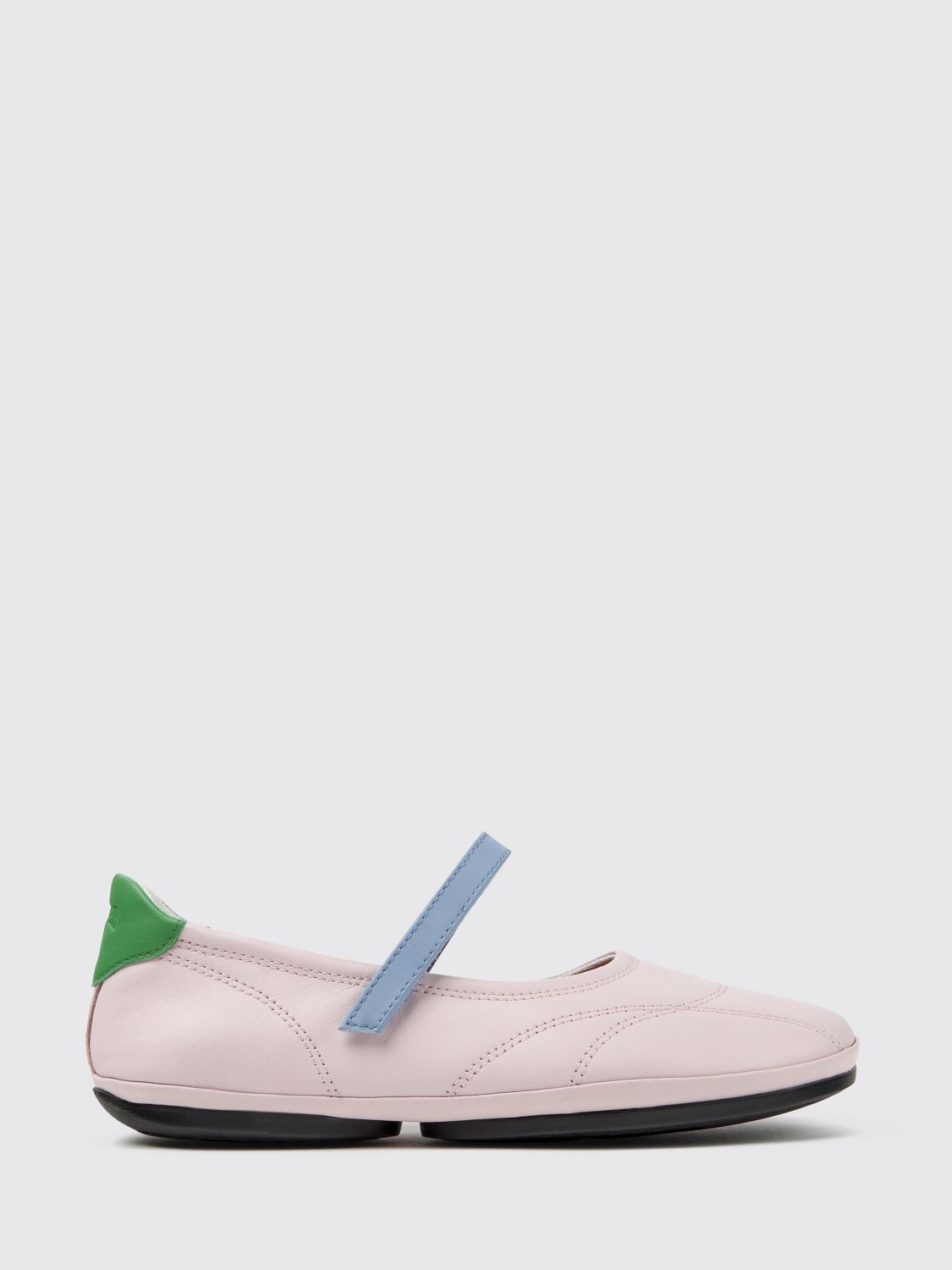 CAMPER Ballerine Mary Jane Twins in pelle di vitello con fantasia astratta