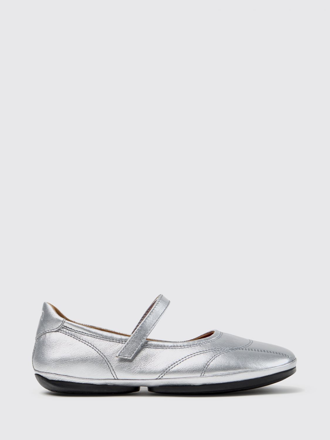 CAMPER Ballerine Mary Jane Right Nina in pelle laminata con chiusura a strappo