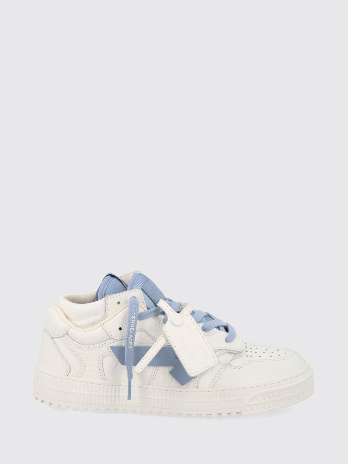 Off-White Sneakers Arrow low top in pelle a grana con punta traforata