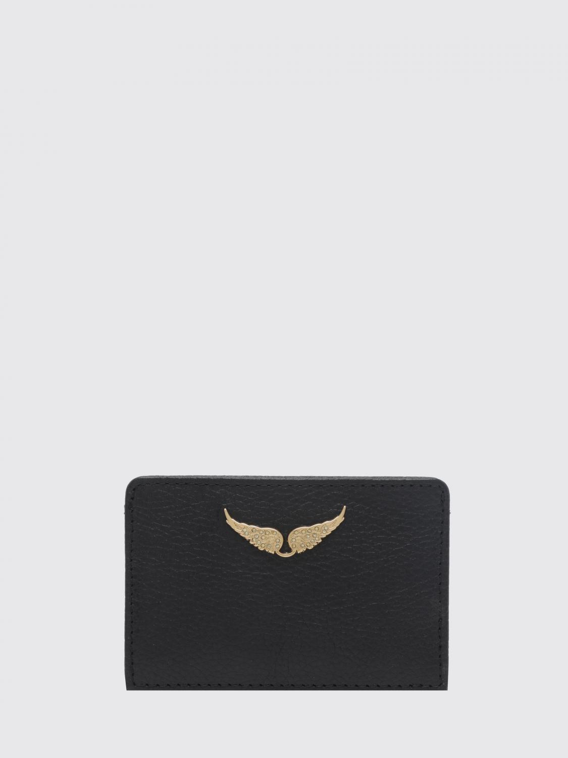 Zadig & Voltaire Grained Cowhide Card Holder with Applied Logo · OS