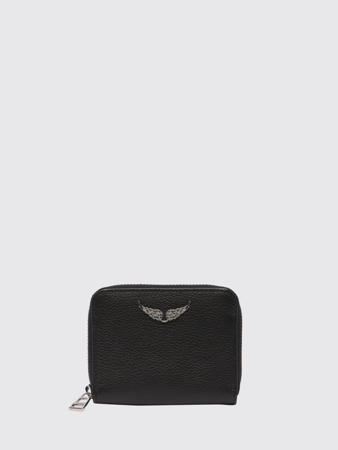 Zadig & Voltaire Continental Grained Cowhide Wallet with Zip Closure · OS