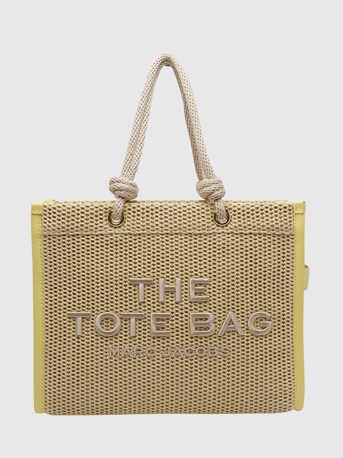 MARC JACOBS The Large Tote Bag in Crochet Cotton with Embroidered Logo MARC
