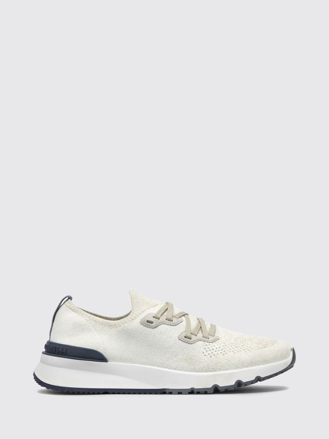 BRUNELLO CUCINELLI Low Top Sneakers aus Baumwollstrick mit elastischem Knöchel