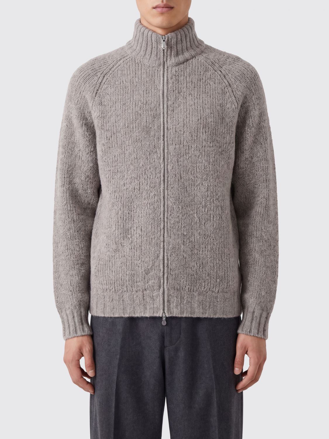 BRUNELLO CUCINELLI Cashmere and Silk Zip-Up Turtleneck Cardigan