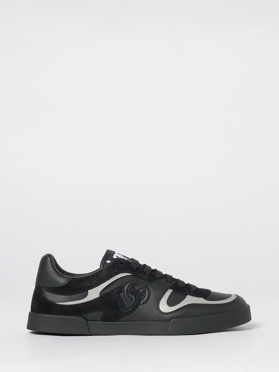 Dolce & Gabbana Portofino Bicolor Calf Leather Sneakers with DG Monogram