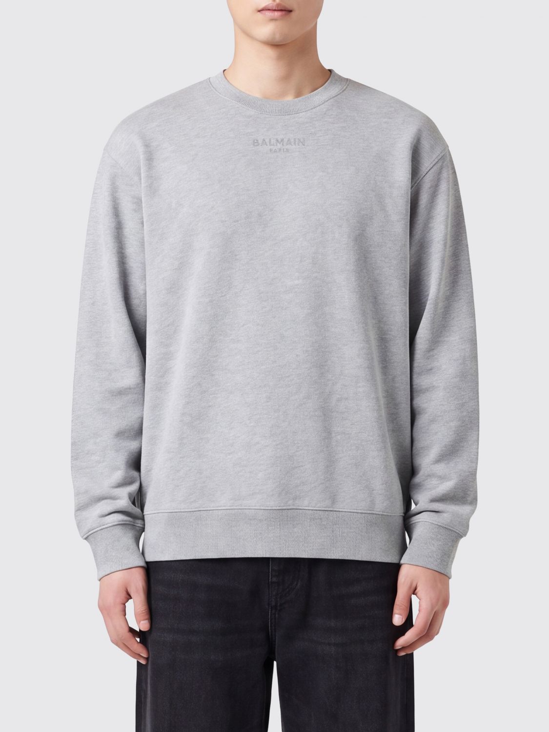 BALMAIN Sweatshirt Men color Grey