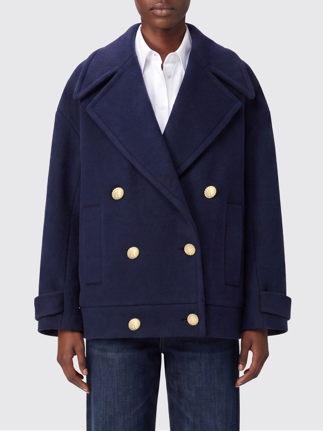 BALMAIN Sweater Woman color Marine