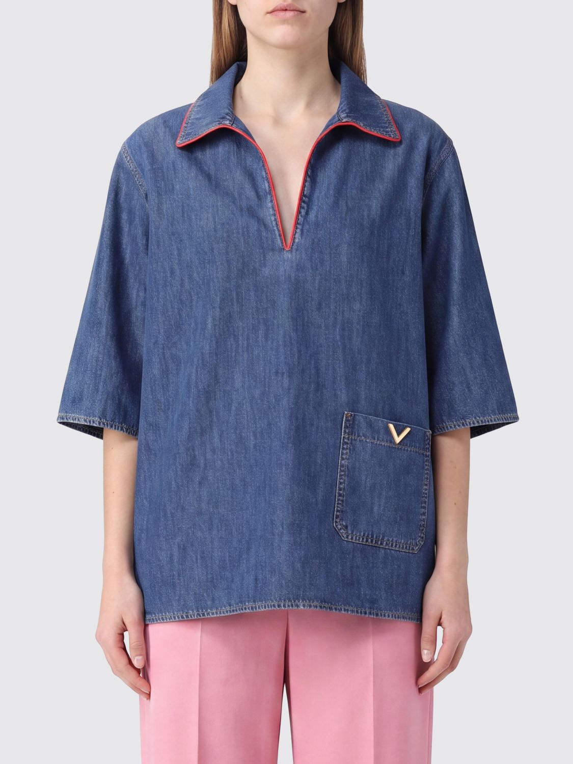 VALENTINO GARAVANI Shirt Woman color Denim