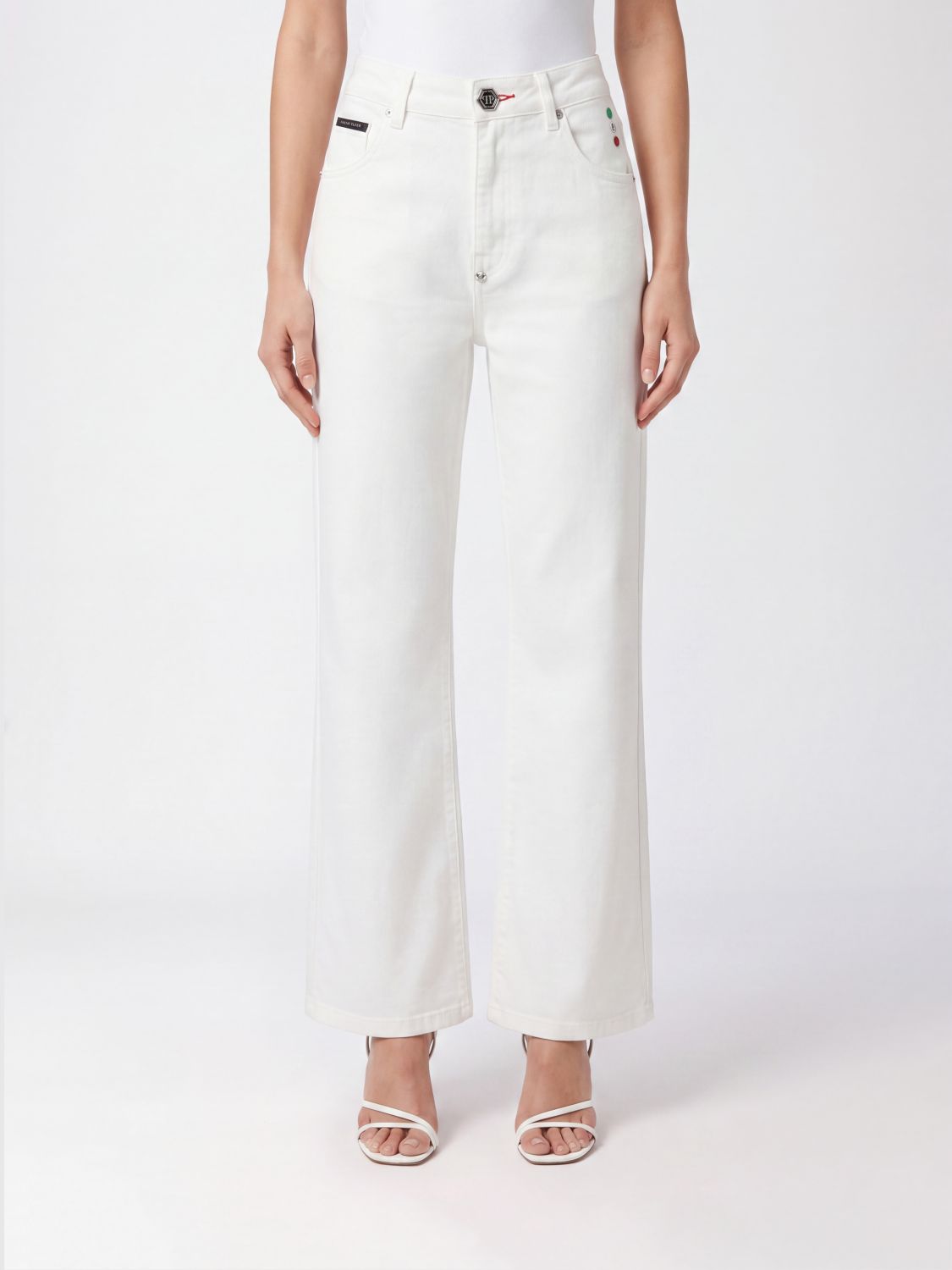 PHILIPP PLEIN Jeans Donna colore Bianco
