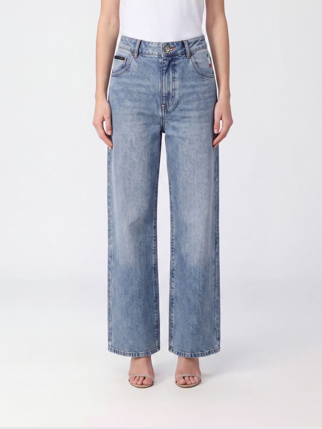 PHILIPP PLEIN Jeans Woman color Denim