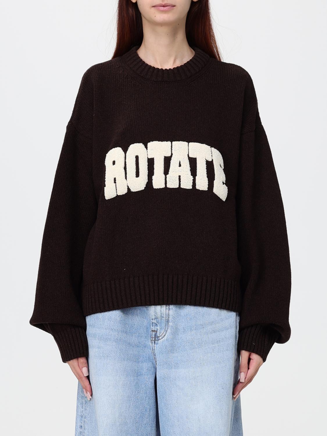 ROTATE Sweatshirt Woman color Brown