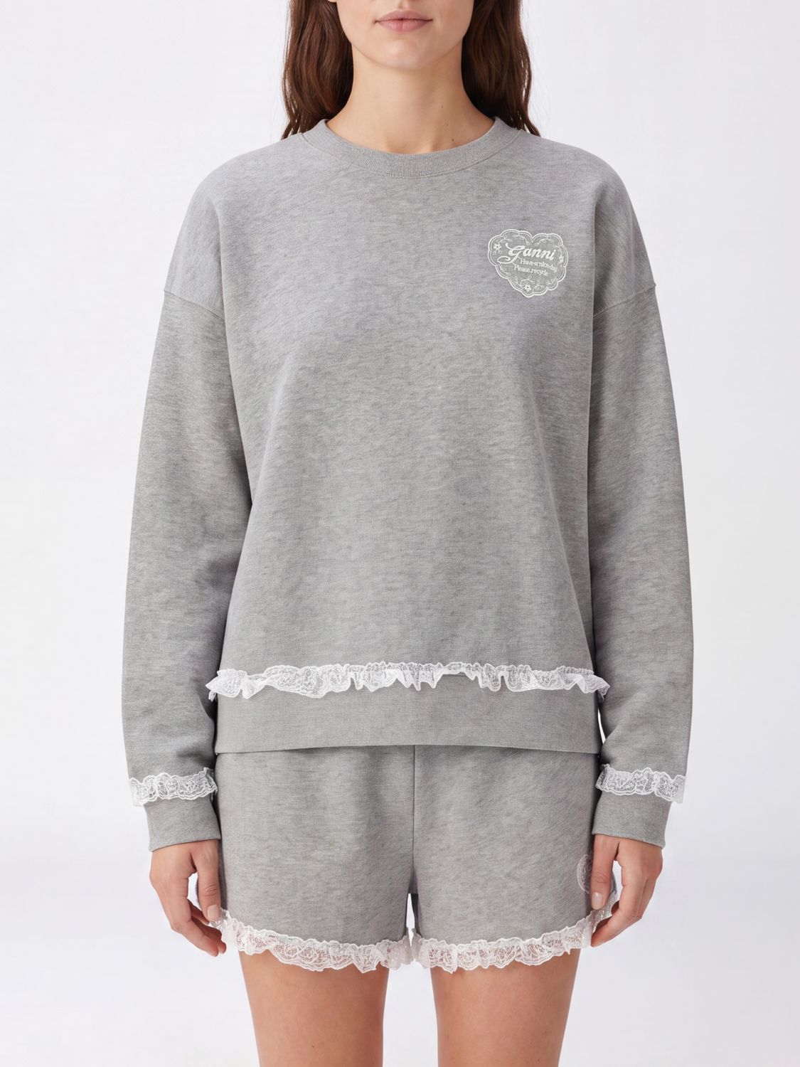 GANNI Sweatshirt Woman color Grey