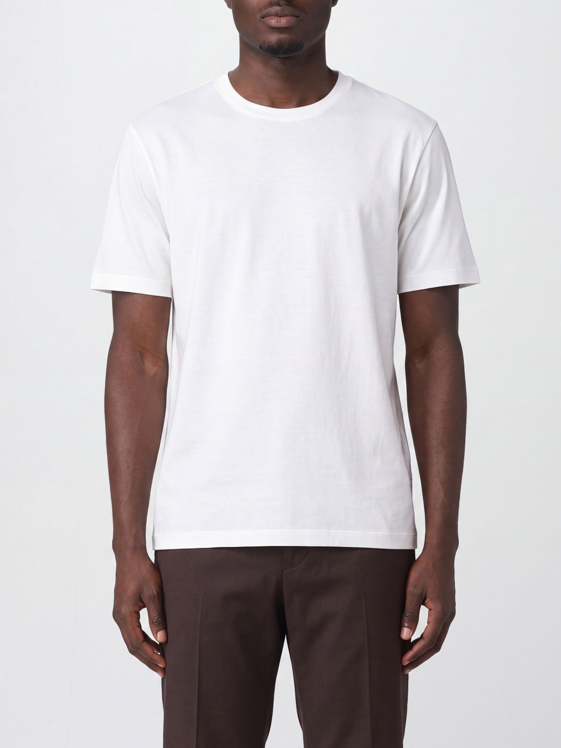 HERNO Short-Sleeved Crew Neck T-Shirt in Pure Cotton