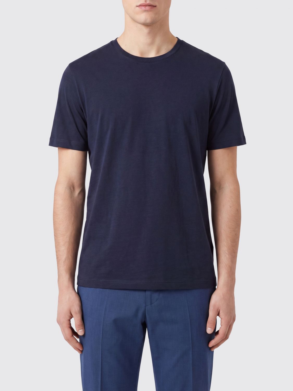 HERNO Kurzarm-T-Shirt mit Rundhalsausschnitt aus reiner Baumwolle