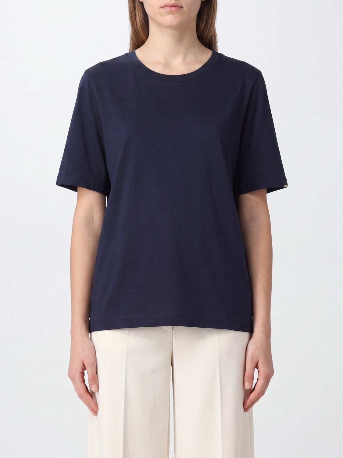 HERNO Short-Sleeved Crew Neck T-Shirt in Pure Cotton