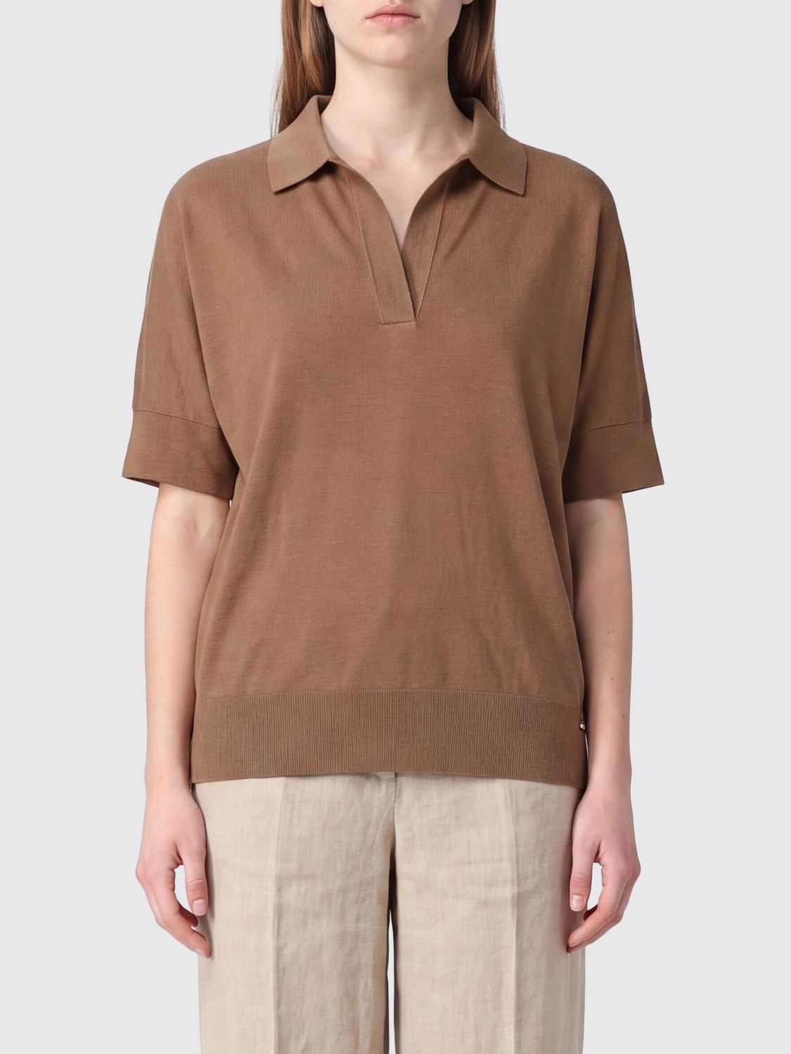 HERNO Polo Shirt Woman color Brown