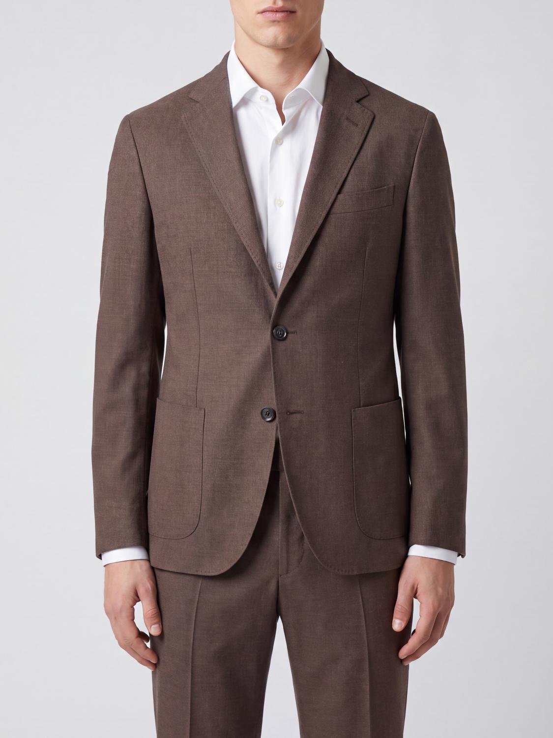 HERNO Elegant Single-Breasted Linen Blazer with Notch Lapels and Patch Pockets　HERNO ノッチドラペルとパッチポケット付きのエレガントなシングルブレストリネンブレザー HERNO