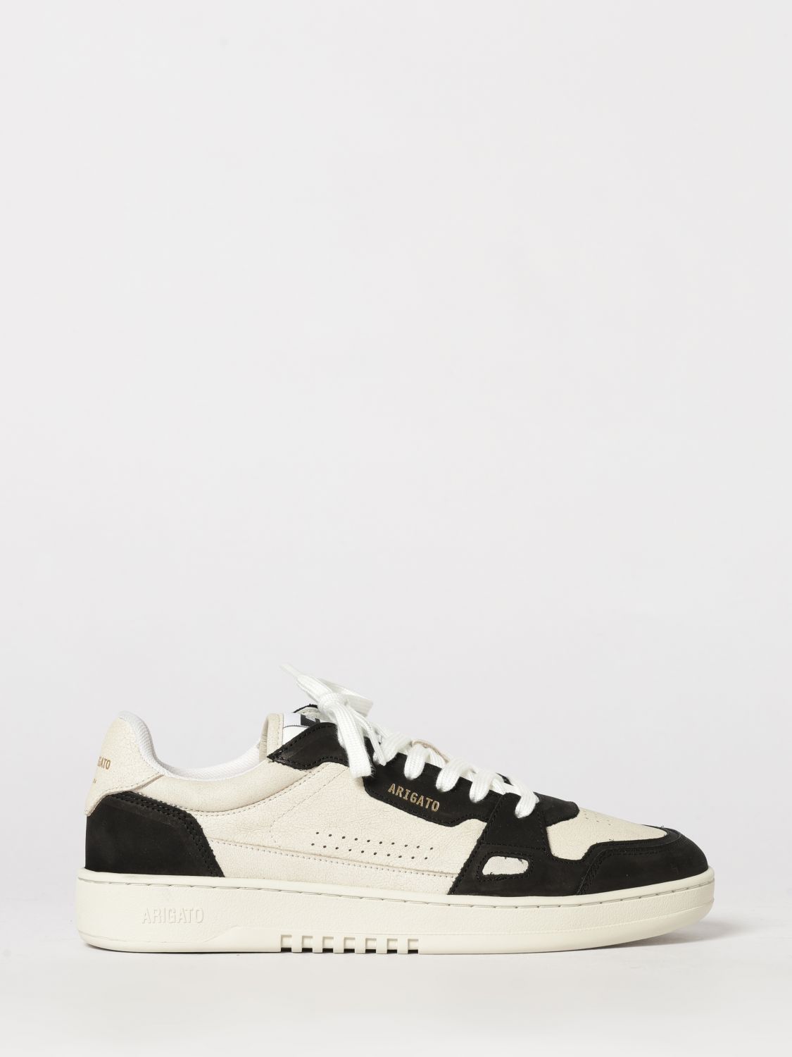 Axel Arigato Dice Lo Bicolour Leather Trainers with Perforated Toe and Laminated Logo