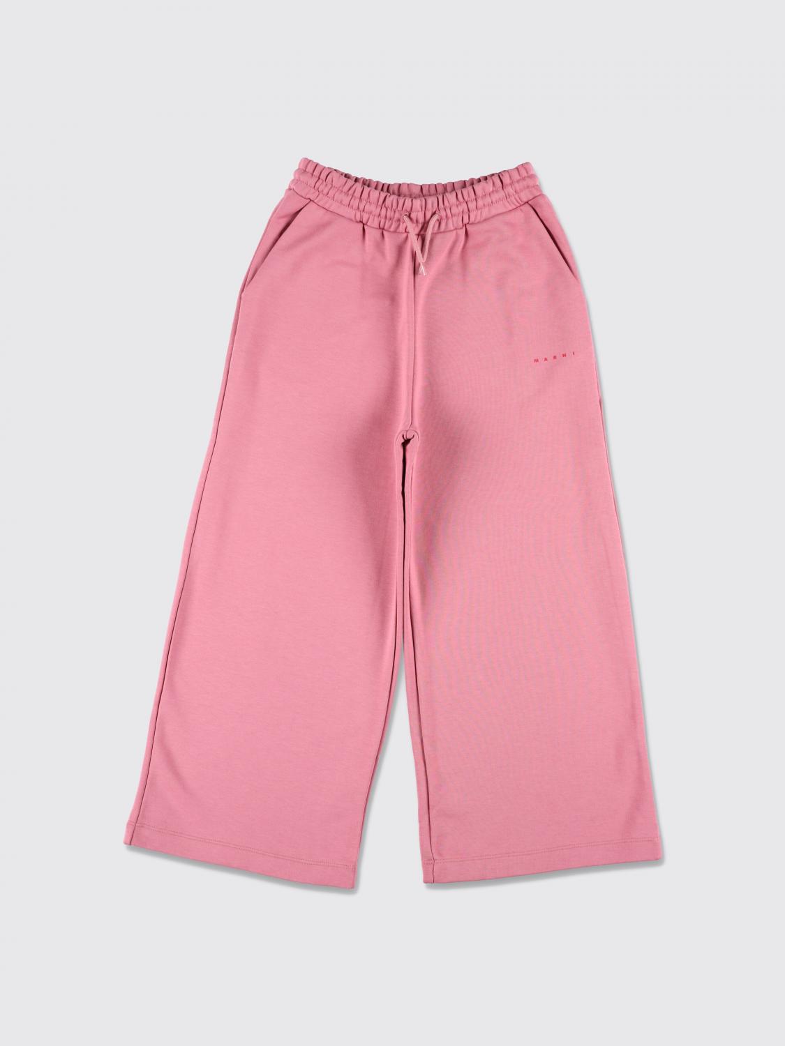 MARNI Jungen-Jogginghose mit weitem Bein aus Baumwolle mit Kontrast-Logo