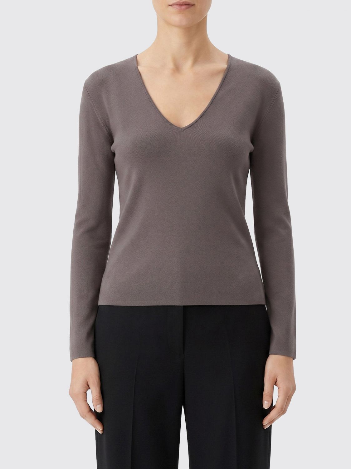 TOTEME Viscose Blend Long-Sleeved V-Neck Jumper