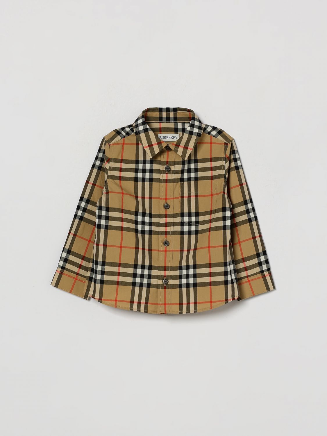 BURBERRY Shirt Kids color Sand