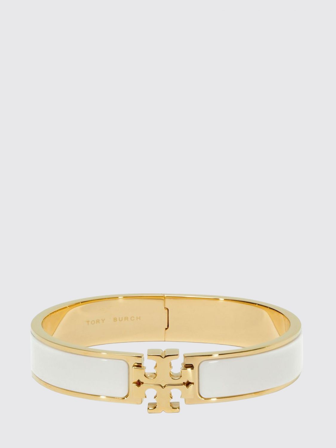 TORY BURCH Kira Armreif aus emailliertem Messing mit Doppel-T-Logo