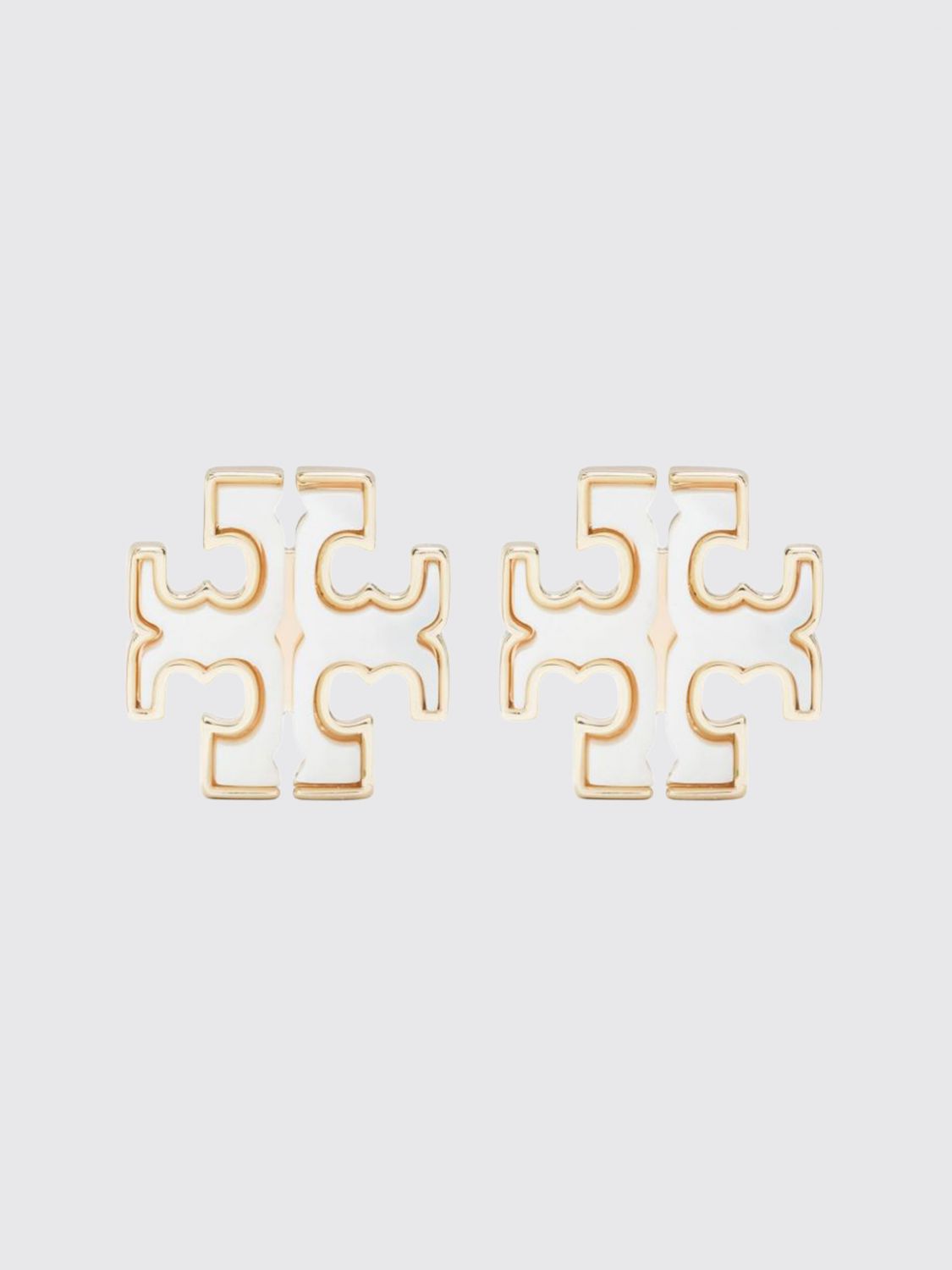 TORY BURCH Kira Perlmutt-Ohrstecker mit Doppel-T-Logo