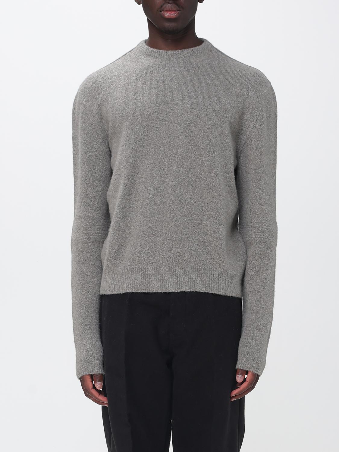 RICK OWENS Maglia girocollo in misto cashmere con bordi a costine